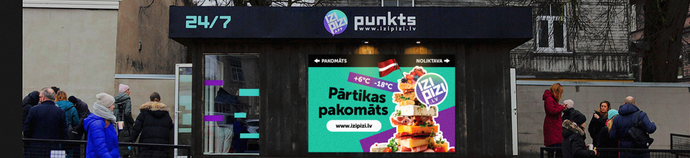 IZIPIZI food parcel locker in Riga